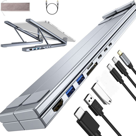 🔥Limited-time offer-USB-C Docking Station Laptop Stand with 4K HDMI
