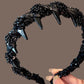Pretty Black Beaded Everyday Headband