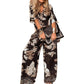 ⏳Time-limited Special⏰Women's Casual Printed V-Neck Top and Long Pants Set