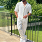 Sports Men Suit Fashion Casual Short-sleeved Trousers Two-piece Set