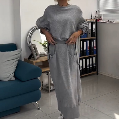 🎉2025 New Products Hot Sale✨Women's Round-Neck Sweatshirt & Skirt 2-Piece Set