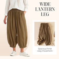 High Waist Loose Lantern-Style Pants