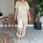 Sleek V-Neck Top Pants 2-Piece Set
