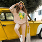 🍋Stylish Print Pullover Hoodie & Pants 2-Piece Set