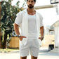 Men's Short Sleeve Top & High Waist Shorts 2-Piece Set