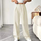 🏆2026 New Style 50% OFF💝Women's High Waisted Straight Leg Work Trousers with Side Pockets -✨Smart & Casual Look for Office and Beyond