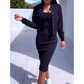 Spaghetti Strap Bodycon Dress & Jacket Set