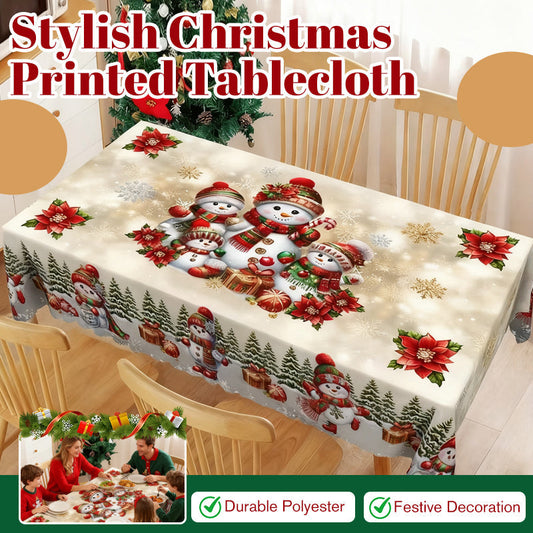 🎁Christmas Printed Tablecloth🌟Stylish Patterns + Premium Fabric, Ideal Gift for Home Decor Lovers!