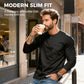 Gentlemanly and elegant Men’s Slim Fit Henley Long Sleeve T-Shirt