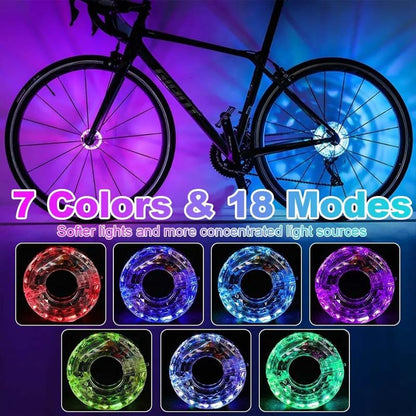 🚴40% OFF! 💫 LED Bike Hub Light – Waterproof, Easy to Install & 7 Colour Modes 🌈