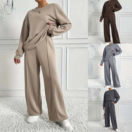 ✨🔥Women's Cozy Long-Sleeve Top & Pants Set👚