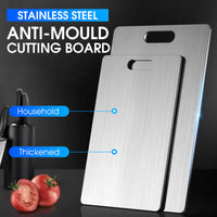 🔪🔥 55% OFF! Stainless Steel Household Thickened Anti-Mould Cutting Board – Heavy-Duty 304 Steel, Double-Sided Use, No Cracks No Bacteria ✨
