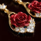 🌹 50% OFF NOW! ✨ Elegant Red Rose Drop Earrings – Romantic Design, High-Quality Finish & Perfect Gift 💝