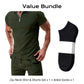 📢📢40% OFF !! ⏰Summer Casual Zip-Neck Shirt & Shorts Set
