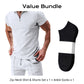 📢📢40% OFF !! ⏰Summer Casual Zip-Neck Shirt & Shorts Set