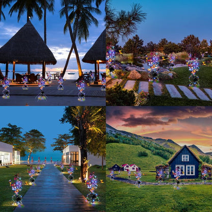 🦋Solar Butterfly Flower Lawn Light | Outdoor Courtyard Ground Plug Decorative Light | Villa Garden Landscape Waterproof Light | Automatic Lighting at Sunset