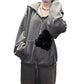 Women's Glitter Zip-Up Hoodie and Wide-Leg Pants Set