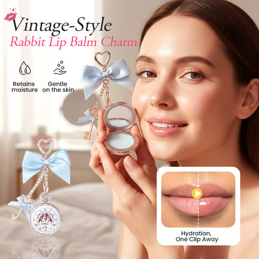 🐣Easter Gift Alert 🐣 Vintage-Style Rabbit Lip Balm Charm