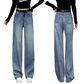 🎁Free Gift With Purchase 🎁 Women's Sparkling High-Waist Straight-Leg Denim Pants