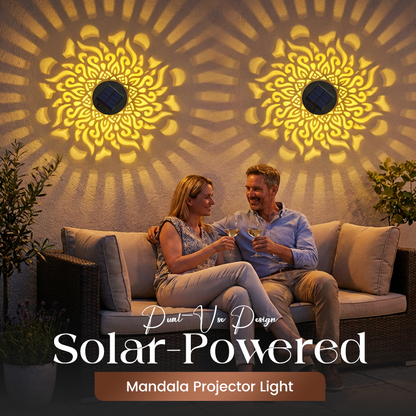 📢📢49% OFF !!!⏰Solar-Powered Mandala Projector Light