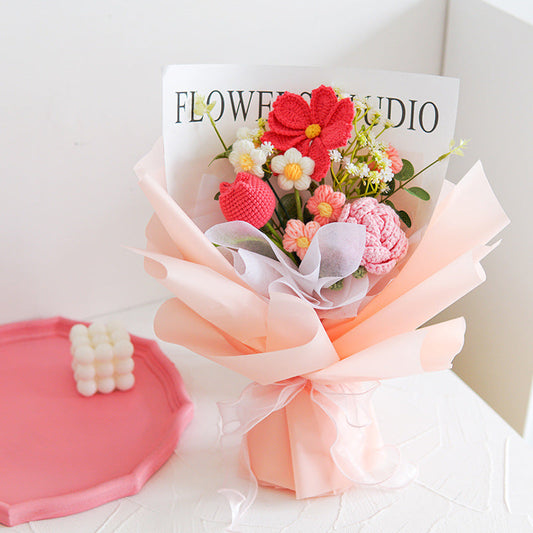 Only ￡12.99！！Handmade Delicate Crochet Flower Bouquet