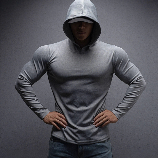 🎁Free Gift With Purchase 🎁 Men's Stretch-Fit Long Sleeve Fitness Hoodie