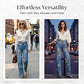 🎁Free Gift 🎁 ⏳Limited-time 50% off⏰Women's Floral Print Straight-Leg Jeans💐👖— Free shipping for two pieces