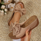 Women's Bowknot Peep-Toe Wedge Sandals