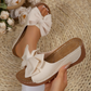 Women's Bowknot Peep-Toe Wedge Sandals
