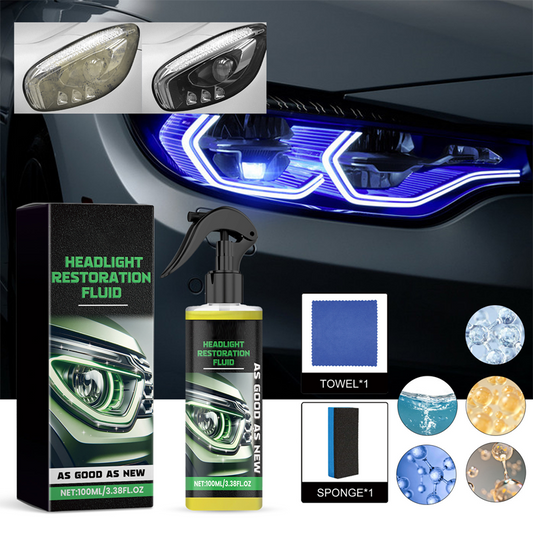 💎 50% OFF! 💎 Headlight Restoration Fluid – Instantly Removes Yellowing & Oxidation, Adds Crystal-Clear UV Protection 🚗💡