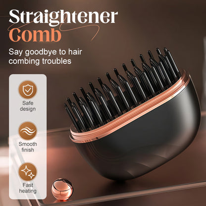 Only  £11.99!!💇‍♀️Mini Cordless Hair Straightener Comb