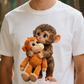 🥰 Only ￡14.99！！Unisex Monkey Hugging Toy Graphic T-Shirt