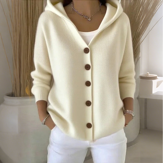 🔥HOT SALE🔥Women's Hooded Button-Up Knit Cardigan
