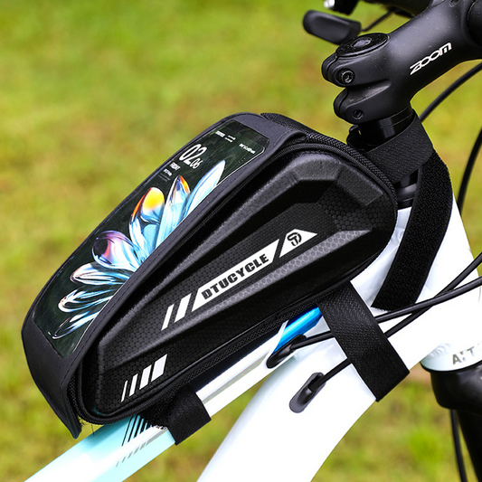 🚴‍♂️50% OFF!📱Water-Resistant Large Capacity Bicycle Bag – Touch-Sensitive Phone Pouch, Slim Top-Tube Design & Dual Zippers🌧️