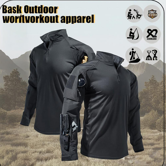 💎50% OFF! 💎 Durable Multi-Pocket Outdoor Workout Shirt – Breathable, Rugged & Tactical-Ready 🌲💪