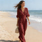 Elegant V-Neck Wide-Leg Jumpsuit