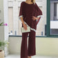 🎁Free Gift 🎁 Elegant Sequin Trim Poncho Top & Wide-Leg Pants Set