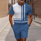 🎁Free Gift 🎁Men's Quarter-Zip Shirt & Shorts Set