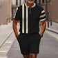 🎁Free Gift 🎁Men's Quarter-Zip Shirt & Shorts Set
