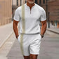 🎁Free Gift 🎁Men's Quarter-Zip Shirt & Shorts Set