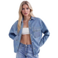 Casual Long Sleeve Denim Shirt Jacket