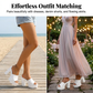 📢📢50%  OFF !! ⏰Standing At The Forefront Of Fashion👧Slip-On Open Toe Lug Sole Sandals