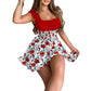 🎁Free Gift 🎁 Summer Floral Print Smocked Waist Mini Dress