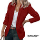 🎁New arrival 50% OFF💥Elegant Soft Solid Color Lapel Buttons Jacket— Free Shipping For Two Pieces