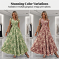 🎁New arrival 50% OFF💥Women's V-Neck Floral Print Smocked Maxi Dress