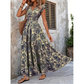 🎁New arrival 50% OFF💥Women's V-Neck Floral Print Smocked Maxi Dress