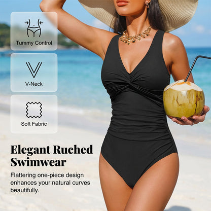 🔥40% OFF🔥Women's Tummy Control One-Piece Swimsuit