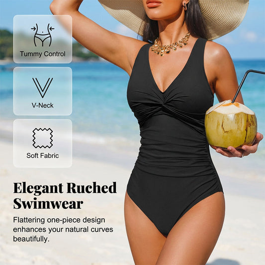 🔥40% OFF🔥Women's Tummy Control One-Piece Swimsuit
