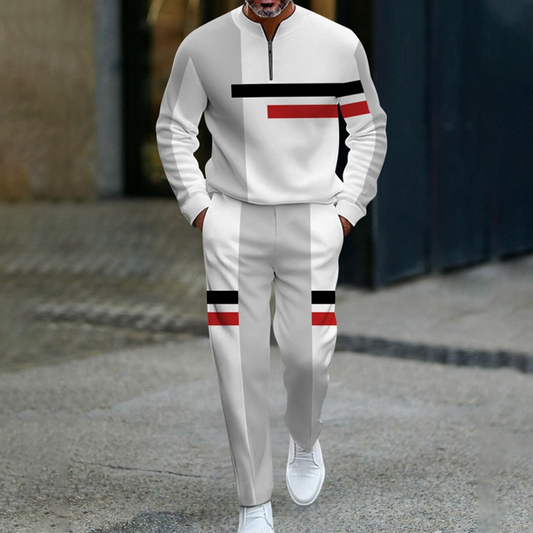 🎁New arrival 50% OFF💥 Men's Half-Zip Color Block Tracksuit Set