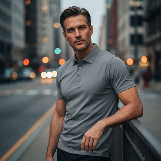 🌷Special Price Only ￡12.99!!🌷Men's Quick-Dry Short-Sleeve Lapel T-Shirt